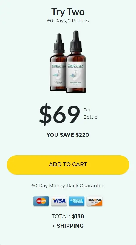 ZenCortex 2-bottle starter pack — 60-day supply for women over 40